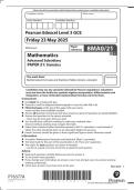 EDEXCEL MATHS AS 2025 MOCKS PAPER 21 STATS QP
