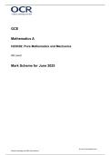 OCR AS LEVEL 2026 MOCKS MATHS A PAPER 2 PURE MATHS AND MECHANICS MS