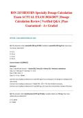 BSN 215 HESI RN Specialty Dosage Calculation Exam ACTUAL EXAM 2026&sol;2027 &vert; Dosage Calculation Review &vert; Verified Q&A &vert; Pass Guaranteed - A&plus; Graded