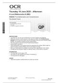 OCR A LEVEL 2026 MOCKS MATHS B PAPER 3 PURE MATHS AND COMPREHENSION QP