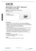 OCR A LEVEL 2026 MOCKS MATHS B PAPER 1 PURE MATHS AND MECHANICS  QP