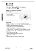OCR A LEVEL 2026 MOCKS MATHS B PAPER 2 PURE MATHS AND STATS QP