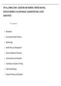 CPH ALL SAMPLE EXAM &ndash; QUESTIONS AND ANSWERS &vert; VERIFIED AND WELL &NewLine;DETAILED ANSWERS &vert; PLUS RATIONALES &vert; GUARANTEED PASS &vert; LATEST &NewLine;EXAM UPDATE