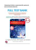 Pathophysiology &lpar;7th Edition&rpar; &ndash; Jacquelyn Banasik 200&plus; questions with answers and rationales mutiple