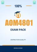AOM4801 EXAM PACK 2026