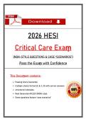 HESI Critical Care Exam NGN Questions &lpar;PDF&rpar; &vert; &lpar;2026&rpar; Exam Questions &vert; Nursing