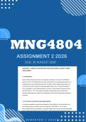 MNG4804 Assignment 2 2026 - Distinction &vert; Due 30 August 2026