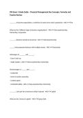 FIN Exam 1 Study Guide &ndash; Financial Management Key Concepts&comma; Formulas and Practice Review