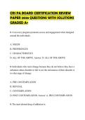 CRS PA BOARD CERTIFICATION REVIEW&NewLine;PAPER 2026 QUESTIONS WITH SOLUTIONS&NewLine;GRADED A&plus;