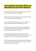 CRS PA BOARD EVALUATION SCRIPT 2026&NewLine;QUESTIONS WITH SOLUTIONS GRADED A&plus;&NewLine;
