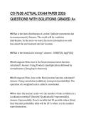 CS-7638 ACTUAL EXAM PAPER 2026&NewLine;QUESTIONS WITH SOLUTIONS GRADED A&plus;&NewLine;