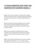 CS-7638 EXAMINATION STUDY SHEET 2026&NewLine;QUESTIONS WITH ANSWERS GRADED A&plus;