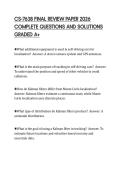 CS-7638 FINAL REVIEW PAPER 2026&NewLine;COMPLETE QUESTIONS AND SOLUTIONS&NewLine;GRADED A&plus;