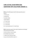 CSFA ACTUAL EXAM PAPER 2026&NewLine;QUESTIONS WITH SOLUTIONS GRADED A&plus;&NewLine;