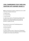 CSFA COMPREHENSIVE STUDY PAPER 2026&NewLine;QUESTIONS WITH ANSWERS GRADED A&plus;