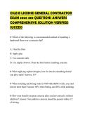 CSLB B LICENSE GENERAL CONTRACTOR&NewLine;EXAM 2026 330 QUESTIONS ANSWERS&NewLine;COMPREHENSIVE SOLUTION VERIFIED&NewLine;SUCCESS&NewLine;