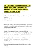 CSLB B LICENSE GENERAL CONTRACTOR&NewLine;EXAM 2026 COMPLETE QUESTIONS&NewLine;ANSWERS DETAILED REVIEW EXPERT&NewLine;VALIDATED GRADED A&plus;&NewLine;