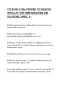 CTS EXAM 3 2026 CERTIFIED TECHNOLOGY&NewLine;SPECIALIST TEST PAPER QUESTIONS AND&NewLine;SOLUTIONS GRADED A&plus;