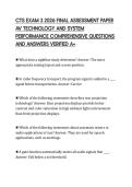 CTS EXAM 3 2026 FINAL ASSESSMENT PAPER&NewLine;AV TECHNOLOGY AND SYSTEM&NewLine;PERFORMANCE COMPREHENSIVE QUESTIONS&NewLine;AND ANSWERS VERIFIED A&plus;