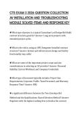 CTS EXAM 3 2026 QUESTION COLLECTION&NewLine;AV INSTALLATION AND TROUBLESHOOTING&NewLine;MODULE SOLVED ITEMS AND RESPONSE KEY