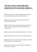 CVS 204 ACTUAL EXAM PAPER 2026&NewLine;QUESTIONS WITH SOLUTIONS GRADED A&plus;