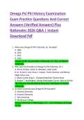 Omega Psi Phi History Examination  &NewLine;Exam Practice Questions And Correct &NewLine;Answers &lpar;Verified Answers&rpar; Plus &NewLine;Rationales 2026 Q&A &vert; Instant &NewLine;Download Pdf