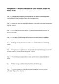Massage Exam 3 &ndash; Therapeutic Massage Study Guide&comma; Advanced Concepts and Practice Review
