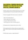 D265 CRITICAL THINKING REASON AND&NewLine;EVIDENCE 2026 PRACTICE SOLUTION&NewLine;WITH FULL ANSWERS GRADED A&plus;&NewLine;