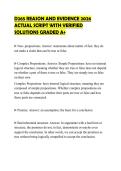 D265 REASON AND EVIDENCE 2026&NewLine;ACTUAL SCRIPT WITH VERIFIED&NewLine;SOLUTIONS GRADED A&plus;