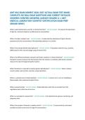 AMT MLS EXAM NEWEST 2026&sol; 2027 ACTUAL EXAM TEST BANK&vert; &NewLine;COMPLETE 450 REAL EXAM QUESTIONS AND CORRECT DETAILED &NewLine;ANSWERS &lpar;VERIFIED ANSWERS&rpar; ALREADY GRADED A&plus;&vert; AMT &NewLine;MEDICAL LABORATORY SCIENTIST CERTIFICATION EXAM PREP &NewLine;&lpar;BRAND NEW&excl;&excl;&rpar;