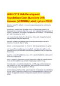 WGU C779 Web Development &NewLine;Foundations Exam Questions with  &NewLine;Answers &lpar;VERIFIED&rpar; Latest Update 2026&excl;&excl;