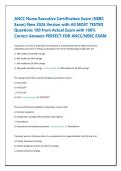 ANCC Nurse Executive Certification Exam &lpar;NEBC &NewLine;Exam&rpar; New 2026 Version with All MOST TESTED  &NewLine;Questions 180 from Actual Exam with 100&percnt; &NewLine;Correct Answers PERFECT FOR ANCC&sol;NEBC EXAM