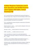Incident Response Technician Level II &NewLine;Exam Questions and Verified Answers &NewLine;Latest Update 2026 Q&A &vert; Instant &NewLine;Download Pdf