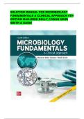 SOLUTION MANUAL FOR MICROBIOLOGY FUNDAMENTALS A CLINICAL APPROACH 4TH EDITION MARJORIE KELLY COWAN HEIDI SMITH A GUIDE