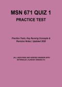 MSN 671 Quiz 1 Complete Study Set 2026 &vert; Full Review &plus; Practice Questions & Answers