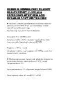 DEBBIE O CONNOR COPD SHADOW&NewLine;HEALTH STUDY GUIDE 2026&NewLine;EXPERIENCE OVERVIEW AND&NewLine;DETAILED ANSWERS VERIFIE