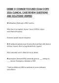 DEBBIE O CONNOR FOCUSED EXAM COPD&NewLine;2026 CLINICAL CASE REVIEW QUESTIONS&NewLine;AND SOLUTIONS VERIFIED&NewLine;