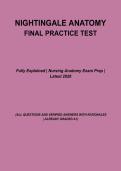 Nightingale Anatomy Final Exam Complete Study Guide 2026 &vert; Full Body Systems Review &plus; Practice Questions & Answers