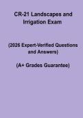 CR-21 Hardscaping and Irrigation Systems Study Guide PDF