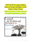 Legal and Ethical Issues in Nursing 7th Edition&comma; by Ginny Guido ISBN&colon;9780134701233 A&plus; GRADE ASSURED&excl; 100&percnt; COMPLETE GUIDE&excl;&excl; NEWEST UPDATE&excl;&excl;&NewLine;