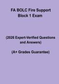 FA BOLC Fire Support Block 1 Exam Questions & Study Guide PDF