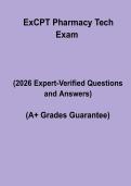 ExCPT Pharmacy Technician Exam Questions & Study Guide PDF