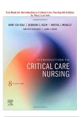 Test Bank for Introduction to Critical Care Nursing 8th Edition&NewLine;by Mary Lou Sole