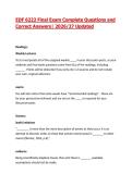 EDF 6222 Final Exam Complete Questions and Correct Answers&vert; 2026&sol;27 Updated&vert; Guaranteed Pass