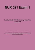 NUR 521 Exam 1 Study Guide &lpar;2026 Edition&rpar; &vert; Advanced Nursing Concepts Review &plus; Practice Questions & Answers