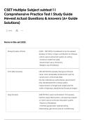 CSET Multiple Subject subtest 1 &vert; Comprehensive Practice Test &vert; Study Guide Newest Actual Questions & Answers &lpar;A&plus; Guide Solutions&rpar;