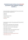 NUR 509 FNP ADULTS FINAL EXAM 2026-2027 QUESTIONS WITH VERIFIED ANSWERS GRADED A&plus;