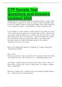 CTP Sample Test Questions and Answers Updated 2026