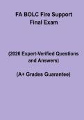 FA BOLC Fire Support Exam Questions & Study Guide PDF