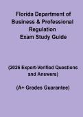 Florida Department of Business & Professional Regulation &lpar;DBPR&rpar; Exam Study Guide PDF &vert; Practice Questions & Revision Notes
